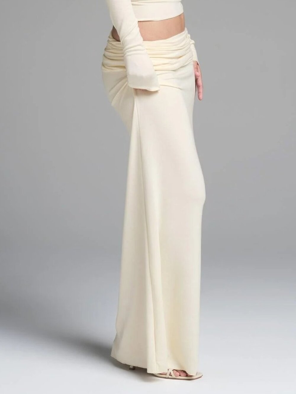 🍥 SKIMS Cloud Foldover Long Skirt | Bone | Size XS | NWOT🏷️